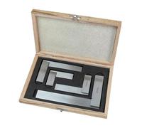 Faithfull Fairesset4 Lot de 4 équerres d'ingénieur 50,75,100,150 mm dans un coffret de présentation en bois
