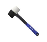 Faithfull FAIRMBWF24 - Mazo de goma combinado, color negro/blanco, eje de fibra de vidrio de 680.4 g