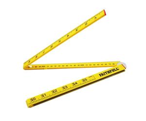 Faithfull FAIRULEFOLD Règle pliante en plastique ABS Jaune 1 m