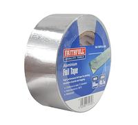 Faithfull FAITAPEALU50 - Cinta aislante de aluminio resistente al calor, 50 mm x 45,7 m