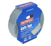Faithfull FAITAPEGAFHD Cinta Gaffa extrafuerte, 50 mm x 25 m, Color Plateado