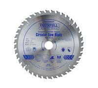 Faithfull Hoja de Sierra Circular Anti-Retroceso, 250mm, 40T, Carburo de Tungst
