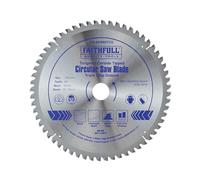 Faithfull Hoja de Sierra Circular TCT 250mm x 30mm, 60D, Triple Chip Ground