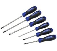 Faithfull FAISDSET6PRO Juego de destornilladores de agarre suave - Juego de 6 piezas
