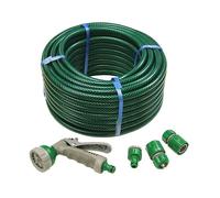 Faithfull Kit de Manguera de PVC Reforzada con Accesorios y Pistola de Riego, 7