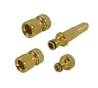 Faithfull Latón Boquilla Y Accesorios Kit 4 Piezas 12.5mm (1.3cm) FAIHOSESET4