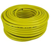 Faithfull Heavy-Duty Reinforced PVC Builders Hose 50M (164ft) 12.5mm (1/2in) Diameter - High-Quality 24 Braid Fibre Mesh, Kink & Twist Resistant Hose Pipe