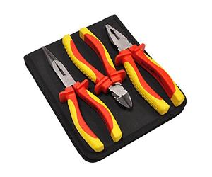 Faithfull Pliers Set with Pouch, 3 Piece, FAIPLVDESET, Clear, einheitsgröße