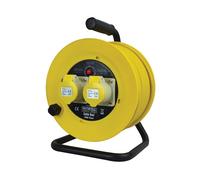 Faithfull Power Plus Abierta Tambor Carrete Cable 110V 16A 2-Socket 50m (1.5mm