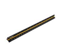 Faithfull Prestige Tri-Scale Engineer Rule Black Aluminium 300mm