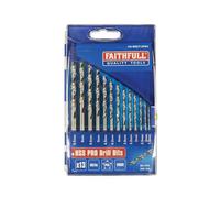Faithfull Profesional HSS Espiral Broca Juego, 13 Piezas (1.5-6.5mm) Faimset