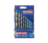 Faithfull Profesional HSS Espiral Broca Set, 10 Piezas (1 - 10mm) FAIMSET10P