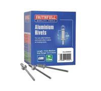 Faithfull Remaches de Aluminio 4,8 x 11mm, Paquete de 500