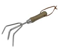 Faithfull Tools FAIPRESHCUL - Cultivador de mano (acero inoxidable, mango de fresno, 11 x 28,5 x 5 cm), color azul