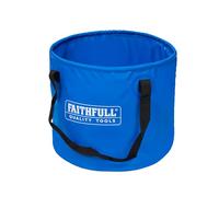 Faithfull wasserdichter Falteimer - Leichter PVC-Behälter mit stabilen Griffen und kompaktem, flach zusammenklappbarem Design für Reinigungs-, Entleerungs- und Klempnerarbeiten - 20 l Fassungsvermögen