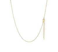 FaithHeart Collar Mujer Oro 14K Acero Inoxidable Cadena Eslabones Rolo Fino 1,4mm Ancho Dorado 50cm Longitud para Colgante Joyas de Mujer Chica
