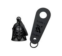 FaithHeart Llavero Motocicleta Guardiana Hombre Acero Inoxidable 316L Llavero Moto Campana Acero Inoxidable 316L Llavero Hip Hop Calavera