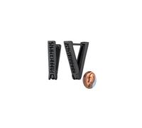 FaithHeart Runas Pendientes Negros Vikingos Hombres Acero Inoxidable 316L Pendientes Geométricos Triángulos Joyería Nórdica Talismán Protección Regalo Reyes