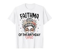 FAITHMA of The Birthday Girl Messy Bun - Gafas de Sol Florales Camiseta
