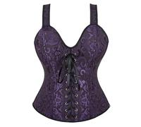 Faja Adelgazante Faja Moldeadora Reductora Fajas Enteras Reductoras Braga Vientre Corset Tops para Mujer Corset Gótico Overbust Bustier Reductora Post Parto Cinta Purple L