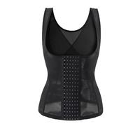 Faja Aplana Vientre Bodies Espalda Descubierta Mujeres Adelgazantes Barriga Camiseta Sin Mangas Entrenador De Cintura Shaper Corsé Underbust Cincher Body Fajas Reductoras Tallas Grandes Black L