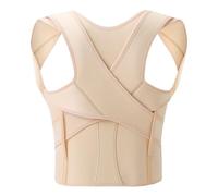 Faja correctora de joroba transpirable para hombres y mujeres, dispositivo corrector de pecho y hombros antijoroba.(Natural,XXL)