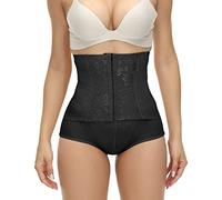 Faja Corset Reductora Mujer Shapewear Dress Pantalones con Hebilla Sólida para Mujer Interior Moldeadora De Cintura Alta con Botones Faja Reductora Post Parto Culotte Efecto Black L