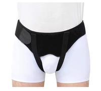 Faja Hernia Inguinal Hombre, Braguero Hernia Inguinal Hombre, Malla Transpirable, Correa Ajustable en la Cintura, Color Negro(Large)