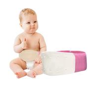 Faja hernia umbilical bebé. Faja para hernia abdominal con 3 almohadillas de compresión del ombligo. Cinturón para hernia umbilical: hipoalergénico, anatómico y funcional - (ROSA)