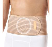 Faja Hernia Umbilical Hombre, Ideal para Cirugía de Hernia, Faja Hernia Umbilical Mujer, Ayuda a Aliviar el Dolor con Almohadillas Extraíbles(Beige,Large)