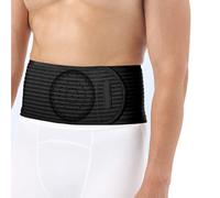 Faja Hernia Umbilical Hombre Mujer de Uso Frontal, Ajustable con Almohadillas Extraíbles for Hernia de Ombligo, Hernias Incisionales, Ventrales, Epigástricas y Postoperatorias(Black,Large)