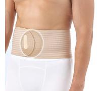 Faja Hernia Umbilical Hombre Mujer de Uso Frontal, Ajustable con Almohadillas Extraíbles for Hernia de Ombligo, Hernias Incisionales, Ventrales, Epigástricas y Postoperatorias(Beige,Large)