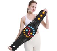 Faja Lumbar Autocalentable para El Alivio del Dolor Lumbar Cinturón De Soporte Lumbar Banda De Descompresión con Magnetoterapia para Cintura Y Abdomen para Hernia Discal Y Ciática(Black,S)