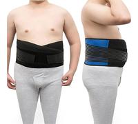 Faja Lumbar elástica para Hombre y Mujer, Talla Grande S-6XL, cinturón ortopédico, Corrector de Postura para Cintura y Espalda, Banda de descompresión Transpirable para Dolor Lumbar (6XL) (Azul X