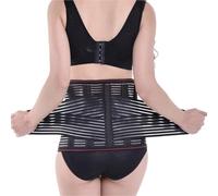 Faja Lumbar Hombre Trabajo Cinturón de corrección postura con cintura elástica alta for hernia disco lumbar y dolor espalda(Black,XXL)