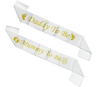 Faja para Baby Shower Mummy to Be Schärpe Daddy to Be Schärpe Babydusche Schärpen Set für Baby Shower Party Feier, Baby Willkommensparty