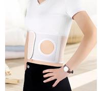Faja Postoperatoria Abdominal para Hombres y Mujeres, Cinturón de Estoma para Hernias Abdominales, de Ombligo con Placa Inferior de Silicona(Small)