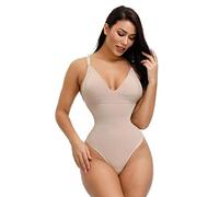 Faja Reductora, corsé Moldeador, Body con Escote en V Profundo, Moldeador de Cuerpo, Tanga sin Espalda, Ropa Interior Adelgazante, Entrenador de Cintura.