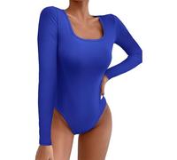 Faja Reductora Mujer Adelgazante Con Braga Mujer Body De Manga Larga Con Cuello Cuadrado Para Camisas Sexy Tanga Faja Reductora Post Parto Barriga Blue L