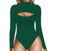 Faja Reloj De Mujer Colombiana Curven Faja Camiseta con Escote En La Parte Delantera Y Manga Larga Body De Manga Corta para Mujer para Vientre Caido Reductora Post Parto Green S