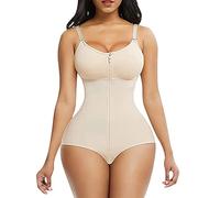 Faja Reloj De Mujer Culote Antirozaduras Mujer Body con Cremallera para Tirantes Levantamiento De Cadera Sin Costuras Transpirable con Corsé Braga Faja Vientre Tanga Beige S