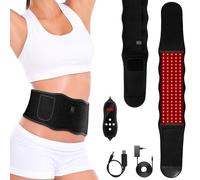 Faja Terapéutica de Luz Roja para el Cuerpo (660nm & 850nm) - Cinturón Infrarrojo para Aliviar el Dolor Muscular, Almohadilla Portátil con Masaje y Temporizador-Regalo Ideal para Familiares y Amigos