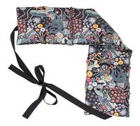 Faja térmica lumbar con semillas compartimentada en siete y con cintas - Cojín térmico utilizable caliente y frío con pepitas de uva (algodón orgánico Océano - 65x15 cm)