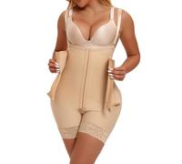 Fajas BBL Postcirugía Etapa 2/3 Moldeador Corporal Prenda de Compresión para Control del Abdomen Faja con 12 Varillas Faja Moldeadora Postparto con Escote Abierto y Elevador de Glúteos(Skin,XS)