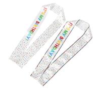 Fajas de Cumpleaños para Mujer y Niña, 2 Piezas de Satén Letras Es Cumpleaños, 81 Cm y 80 Cm, Banda Ajustable Brillo para Decoraciones y Accesorios de Fiesta de