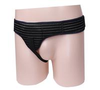 Fajas para Hernias para Hombres, Cinturon Hernia Inguinal Ajustable para El Lado Izquierdo o Derecho, Ajuste Discreto Debajo de la Ropa(Black,Large)