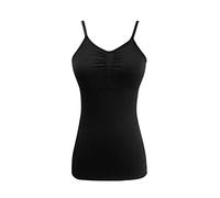 Fajas para Mujer Faja Reductora Adelgazante Sujetador Acolchado con De Barriga para Mujer Camisola Camiseta Sin Mangas De Compresión Sin Costuras Vestido Tirantes Body Shaper Black L