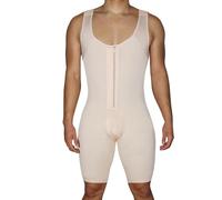 Fajas Shapewear Mono Reductoras Hombre Body Shaper Control de Abdomen y Piernas Compresión de Cuerpo Moldeadora Calzoncillos Pantalones Camiseta interior (FR/ES, Letras, XXL, Regular, Regular, Beige)