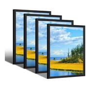 FajerminArt 4 Pack 30x40cm Marco de Fotos, Negro A3 Marco Madera MDF Natural, set de 4 Marcos Para Pósteres, Cristal Acrílico, Para fotos, Láminas y Pósteres