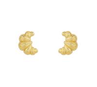 Fajewellery Conjunto de joyas de plata para mujer, color dorado, croissant y pendientes de croissant, Plata de ley, No es una piedra preciosa
